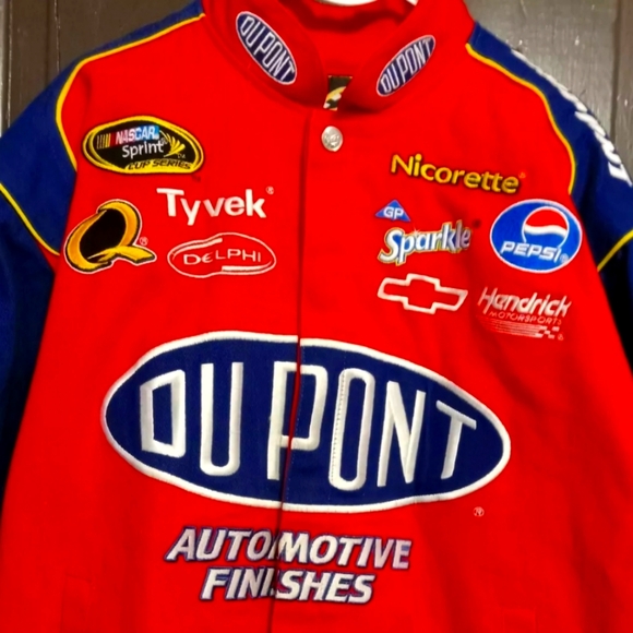 Nascar Other - NASCAR Chase Authentics Drivers Line DuPont #24 Flame Sleeve Snap Front Coat L